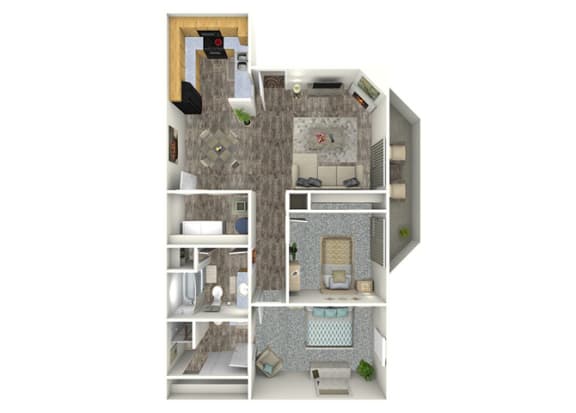 2 Bed 2 Bath Floor Plan at Woodland Hills Apartments, Colorado Springs, 80918